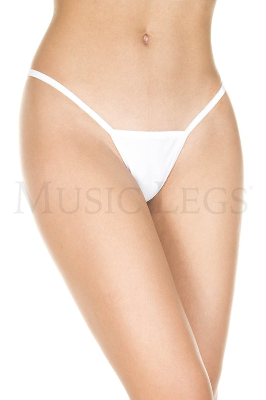 Low rise G-string - White