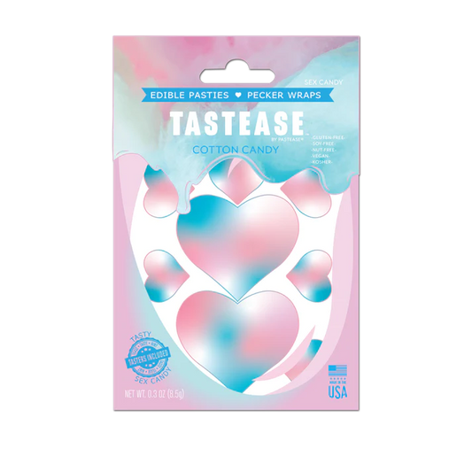 Tastease: Edible Pasties & Pecker Wraps in Cotton Candy - One Size
